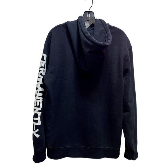 F21 Mens Hooded Sweatshirt M Solar Planets Permanently Retrograde Blk Streetwear - Picture 2 of 7